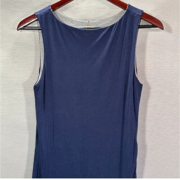 Athleta Reversible Inverse Dress Womens Medium Navy Blue Gray Tank Modal - Picture 4 of 6